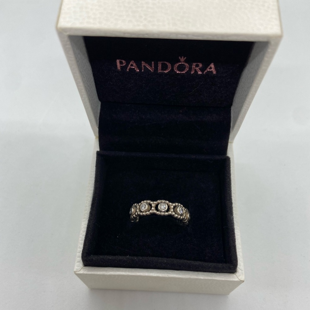 Pandora sterling silver and CZ eternity band